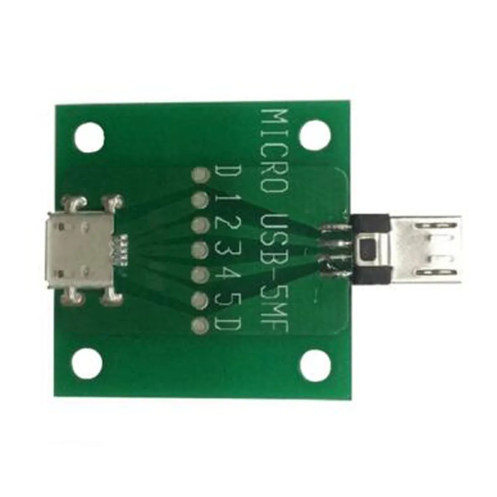 2 шт микро USB B 5PIN Android интерфейс соединитель Адаптер «Папа-мама» доска Тестовая арматура