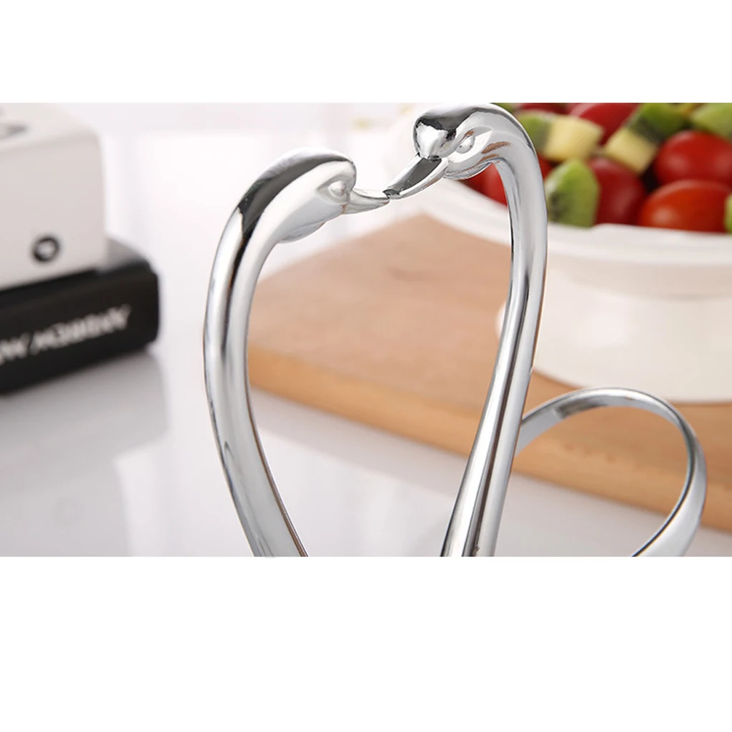 Stainless Steel Fruit Fork & Spoon Swan Base Coffee teaspoon Cutlery Set with 3pcs fork 3pcs spoon