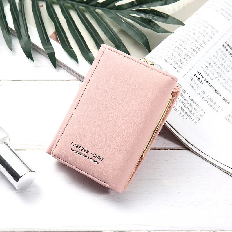 

Carrken New Style Women's Wallet Korean-style Fashion Verticle Wallet Multi-functional Three Fold Tabby Purse Wholesale