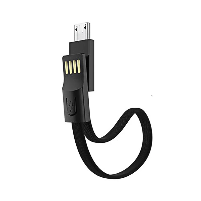 NOHON Портативный USB кабель для iPhone Micro type C брелок Быстрая зарядка USB кабель для huawei samsung sony кабели для мобильных телефонов - Цвет: Black For Mirco