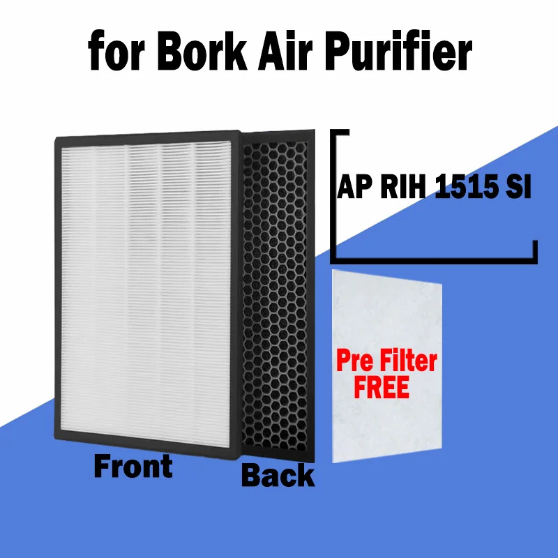 Purificatore D'Aria Multifunzionale Composito H13 Hepa E Carbone Attivo 300*220*20Mm Per Bork Ap Rih 1515 Si