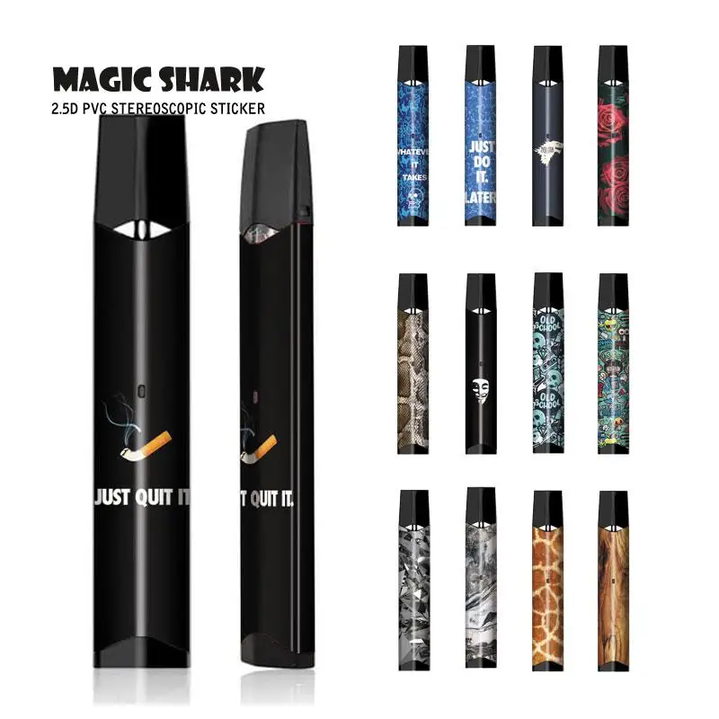 

Magic Shark Leopard Snake V-Vendetta Skull Wood Winter Coming Flower Cover Case Sticker Full Wrap Film for Smok Infinix 2