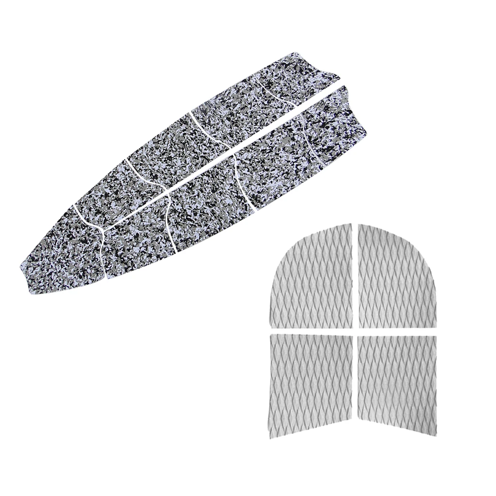 4 Pieces Surf SUP Surfboard Dog Traction Pad+ 9 Pieces Full Deck Grip Mat Surfboard Dog Traction Pad