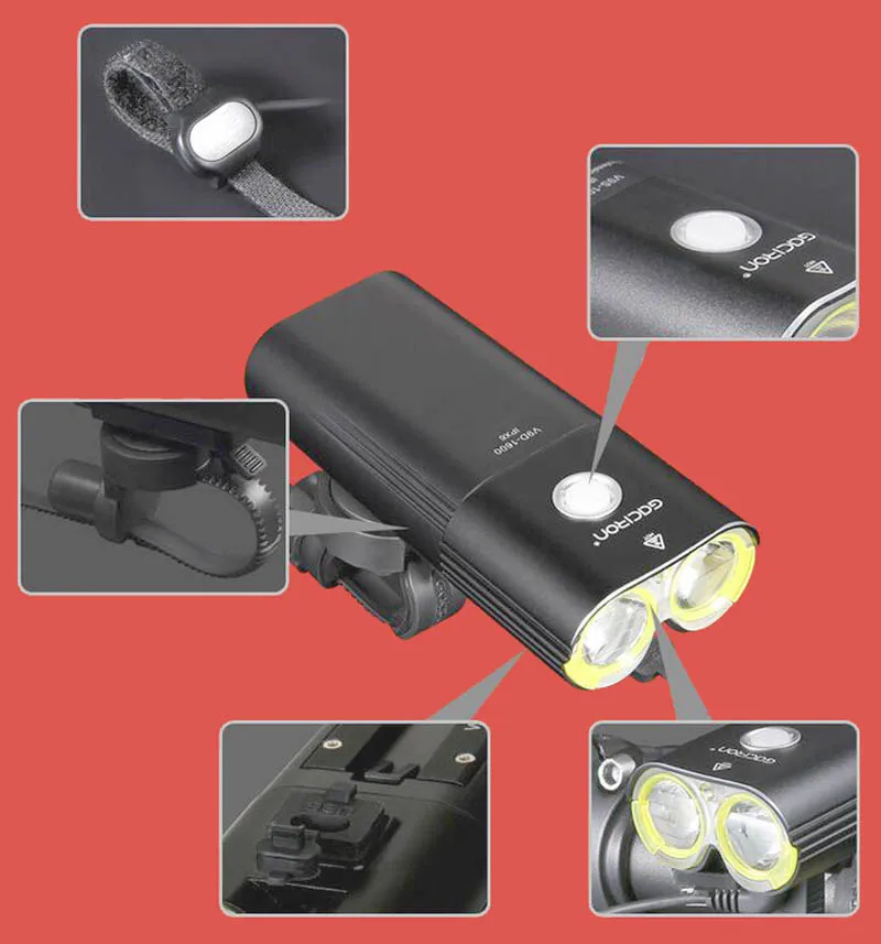 GACIRON V9D велосипедный передний светильник s велосипед L2 светодиодный USB Перезаряжаемый велосипедный светильник s задний светильник