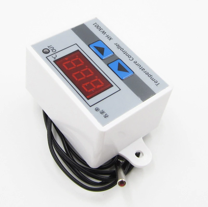 220VAC 10A Digital LED Temperature Controller XH-W3001 For Arduino Cooling Heating Switch Thermostat + NTC Sensor diy