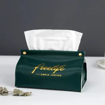 

PU Leather Tissue Box Car Drawer Living Room Nordic Luxury Style Storage Box Napkins Tissue Box Cover Home Tissue Storage