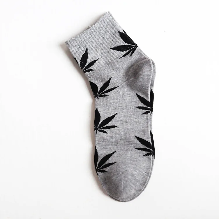 11 Street style fun weed pattern hip hop unisex socks high quality skateboard Korean style fashion man socks happy woman socks - Цвет: 11