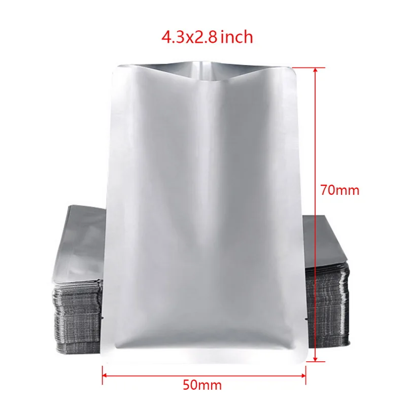 100 шт термоуплотнительные мешки из алюминиевой фольги вакуумный упаковщик мешков для хранения еды класса Мути-Размер