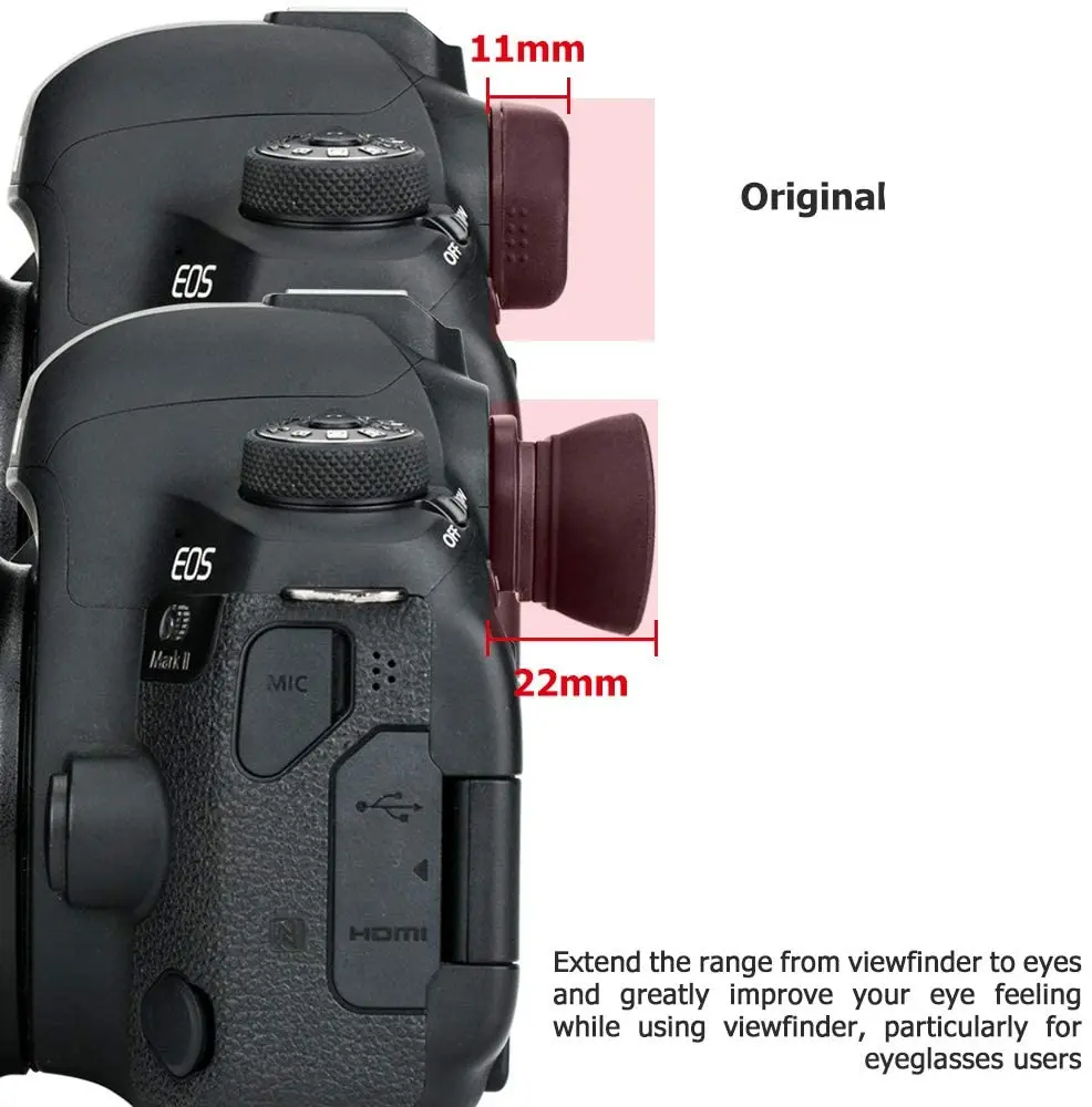 Camera viewfinder accessories Camera eyecup viewfinder eyepiece for Canon EOS 4000D 2000D 250D 200D SL3 SL2 SL1 T100 T8i T7i T7 T6s T6i T6 T5i T5 T4i XSi XS