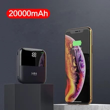 Mi ni power Bank, 20000 мА/ч, для Xiaomi mi 9, iPhone, повербанк, портативный, быстрая зарядка, внешний аккумулятор, зарядное устройство, Pover bank