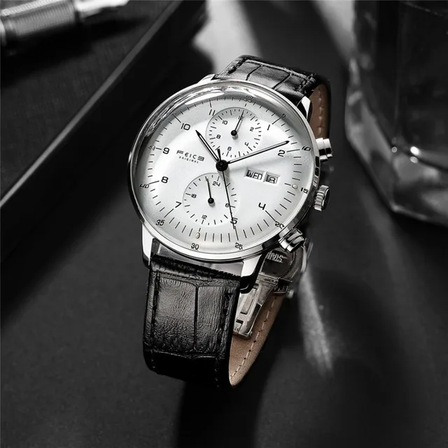 Fashionable Luxury Business Automatic Mechanical Watches for Men Leather Casual Waterproof Watches Relogio Masculino 2