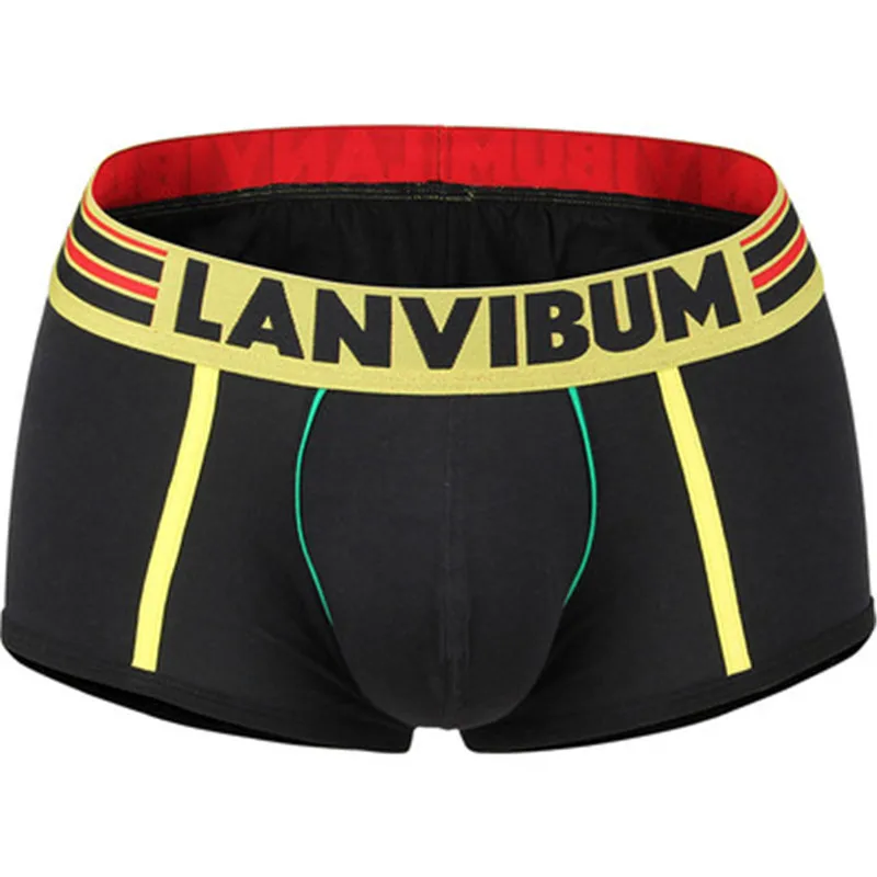 LANVIBUM бренд мужской одежды модные, пикантные трусы мужские Ropa Interior Hombre Cueca Masculina Мужчины мужское нижнее белье, боксеры LA614