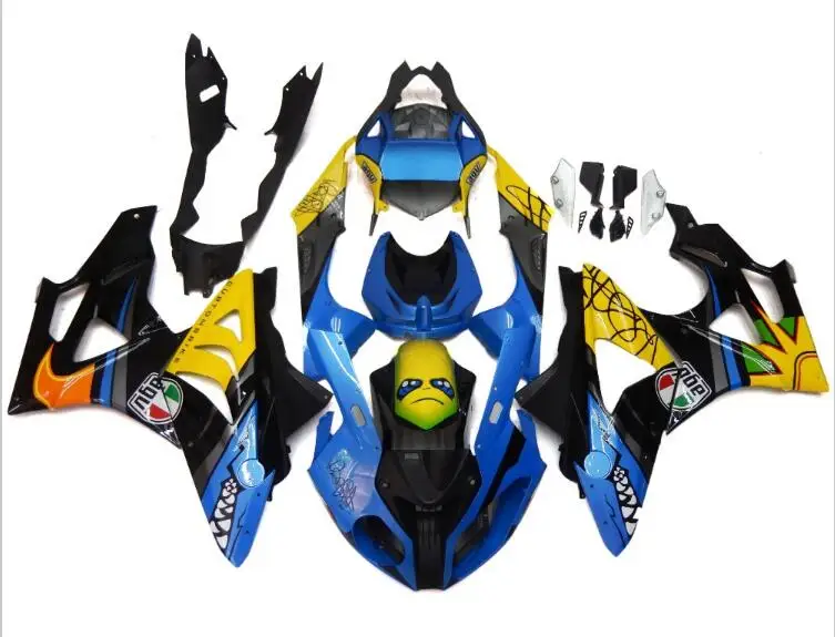 

4 Gifts New ABS Injection Mold Motorcycle Full Fairings kit Fit For S1000RR 2009-2014 09-14 bodywork Set Blue Black Yellow