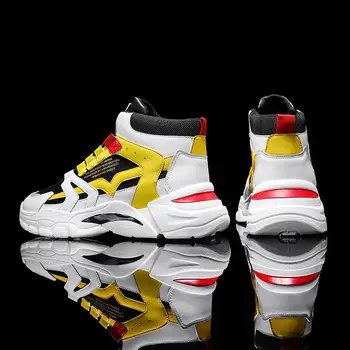 

Men Sneakers Casual Shoes Height Increasing Thick soles All-match Fashion outdoor shoes high shoes Hard-Wearing