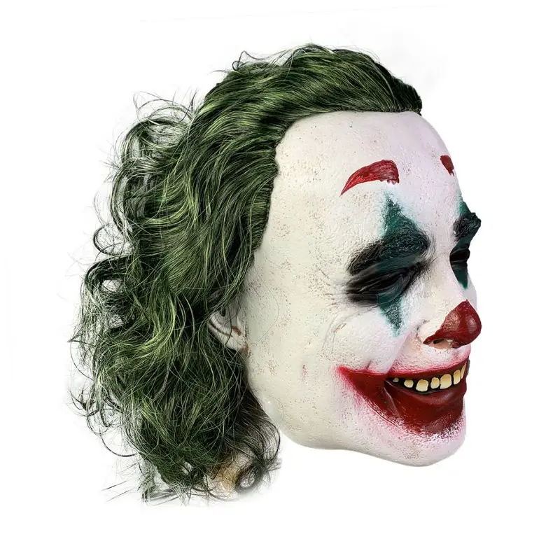 Halloween Scary Movie Clown Mask Joker Frank Latex Mask Full Face Covered Cosplay Mask For Festival Masquerade Party Props