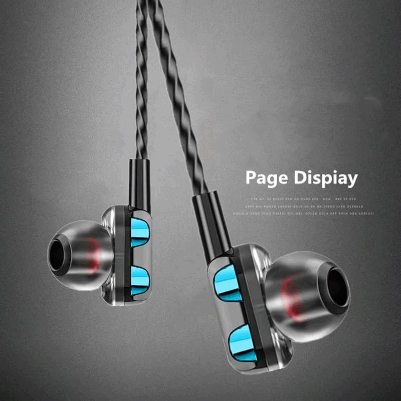 Спортивные наушники Bass градиент проводные вкладыши телефоны головные с
