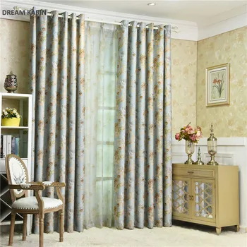 

European Floral Flower High Blackout Curtain Window Treatment Blind Finished Drape For Living Room Children Bedroom Cafe Bacony