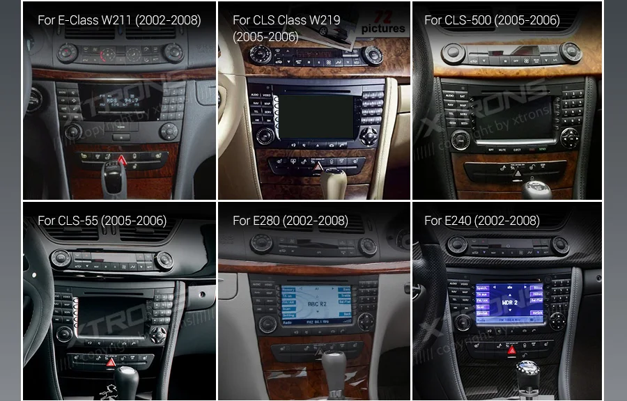 Best 8" Android 9.0 Pie OS Car Multimedia Navigation GPS Radio for Mercedes-Benz E-Class W211 2002-2008 (E200/E220/E240/E270/E280) 4