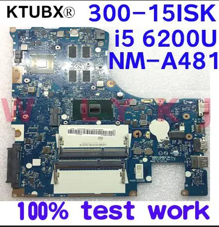 BMWQ1/BMWQ2 NM-A481 для Lenovo 300-15ISK ноутбук материнская плата 5B20K38185 процессор i5 6200U GPU R5 M330 2G