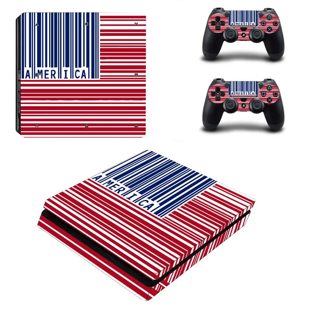 Свяжитесь с нами в виде американского флага PS4 тонкий Стикеры s Play station 4 кожи