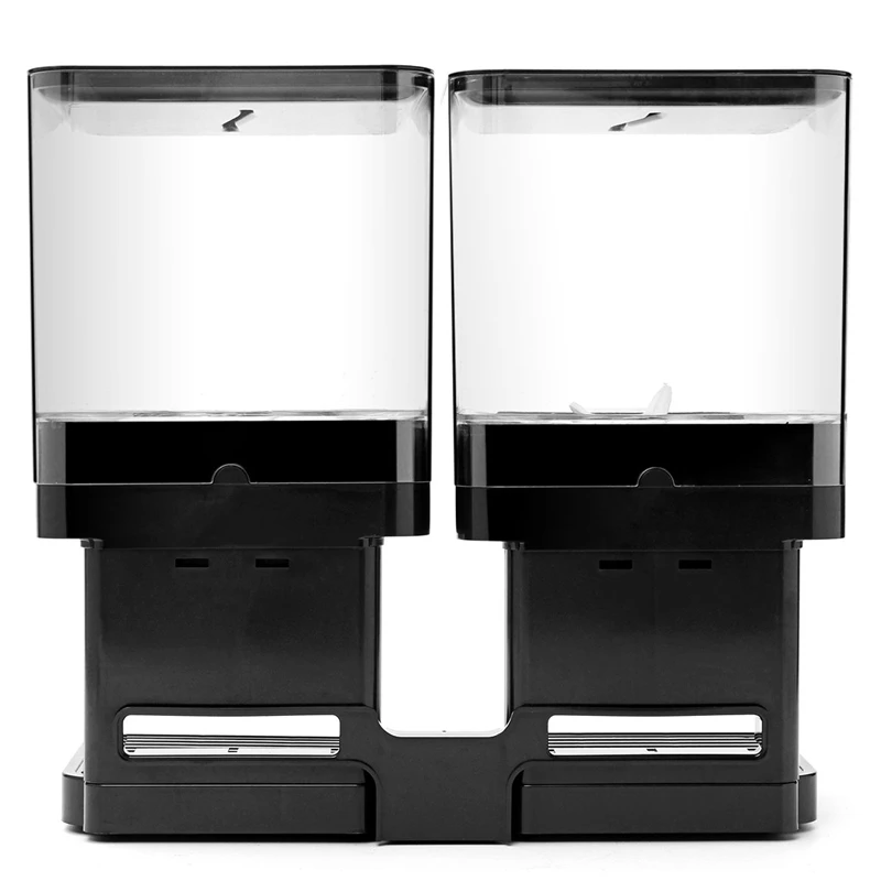 

Hot Sale Double Cereal Dispenser Storage Container Dry Food Snack Kitchen Canister Fresh for Kitchen Storage Food Bottle