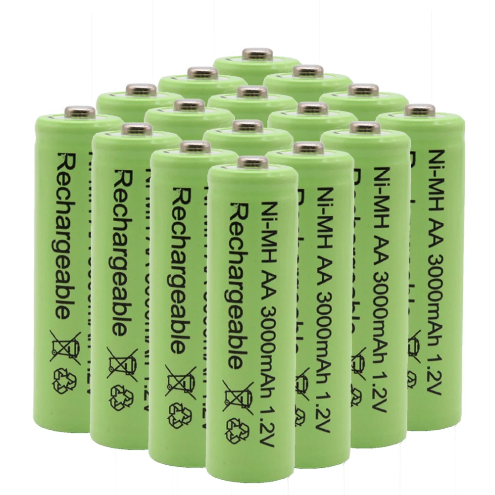 Новинка AA bateray recargable 3000 mAh 1,2 V alcalinas AA batera recargable de la batera para la Luz led juguet