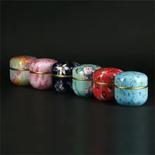 Банки для чая, Универсальные Металлические небольшие герметичные, переносные, дорожные, цветочные, чайные, круглые, влагостойкие, кофейные канистры, походная коробка