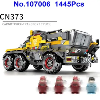 

107006 1445pcs military wandering earth cn373 cargo transport truck building blocks Toy