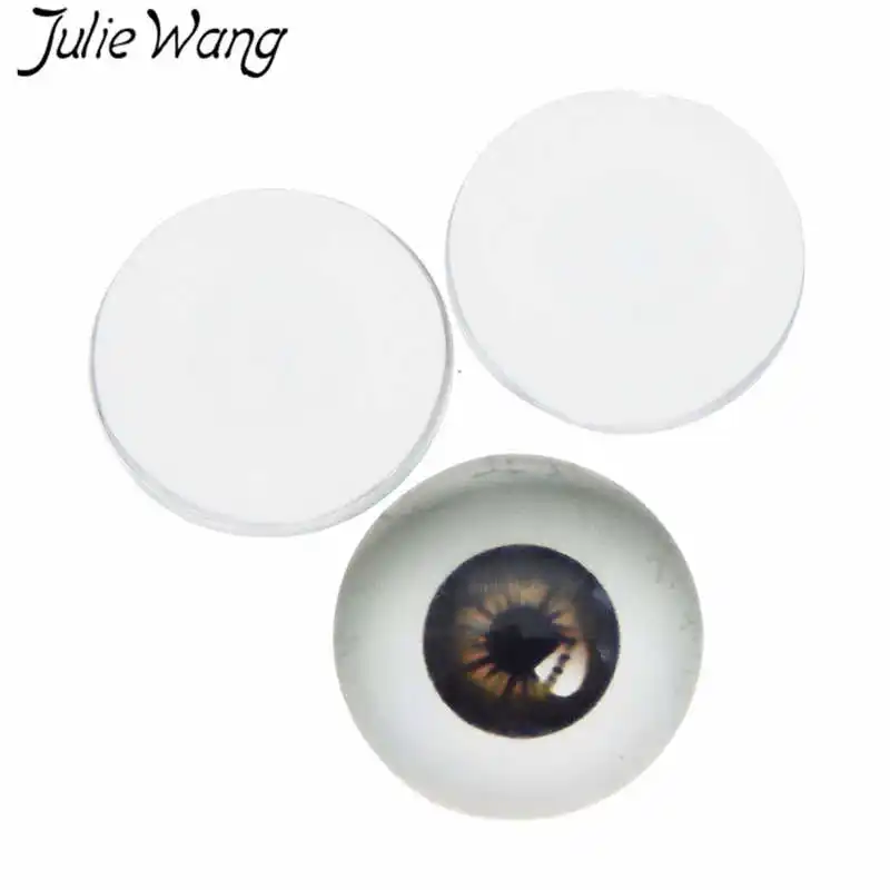 Julie Wang 6-30 мм в парах глаза Дракона Кабошоны с плоской задней поверхностью круглый зрачок стекло человеческие глаза куклы круглый ювелирный аксессуар