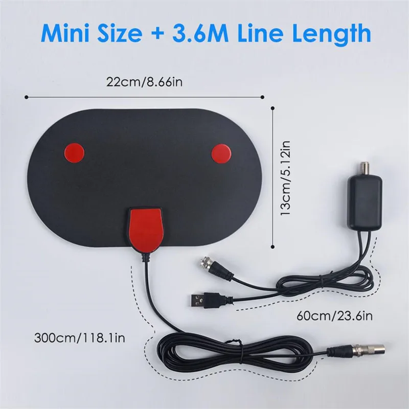 Спутниковый ресивер сигнала для помещений 300 миль 4K цифровая HD Антенна ТВ антенна