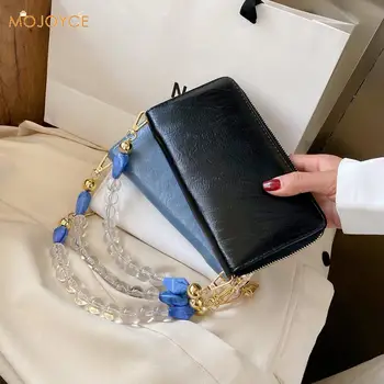 

Women Elegant Handbag Totes Pearl Handle Underarm Shoulder Bags Solid PU Leather Female Fashion Travel Street Clutches