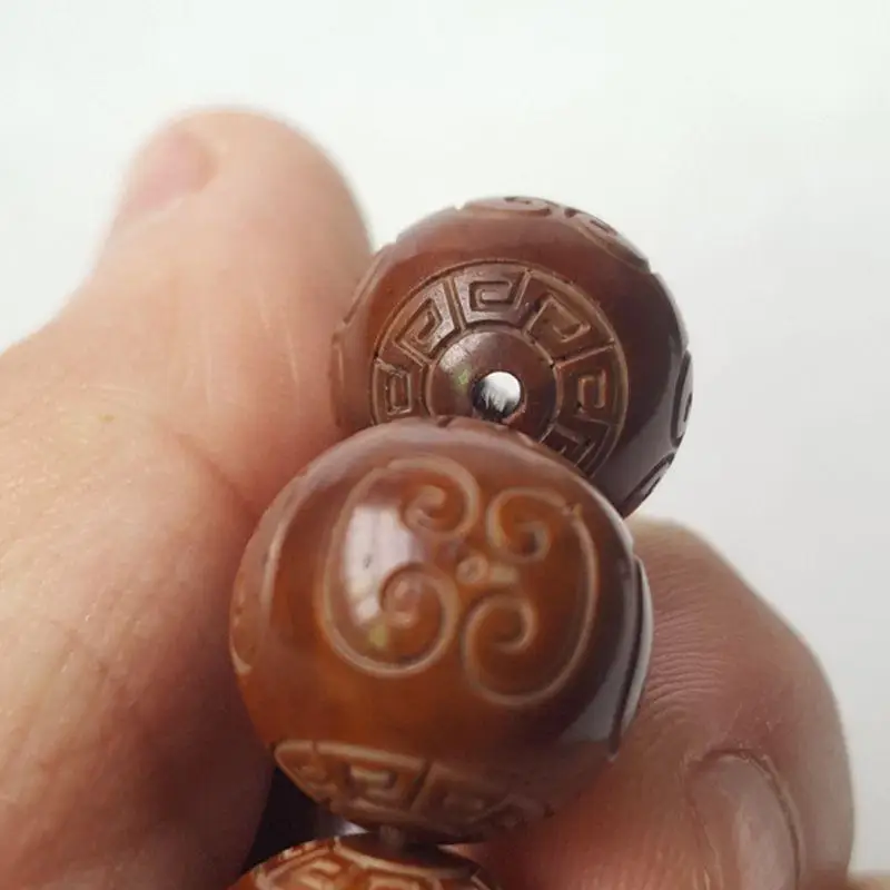 Natural Bodhi Son Return Lines Bead Single Circle Bracelet