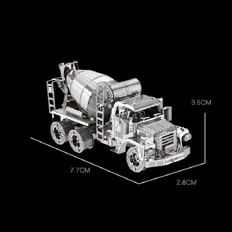 3D головоломка Металлическая Модель Набор цементный миксер Инженерная сборка автомобиля DIY лазерная резка игрушка сборные модели пазлов игрушка для взрослых