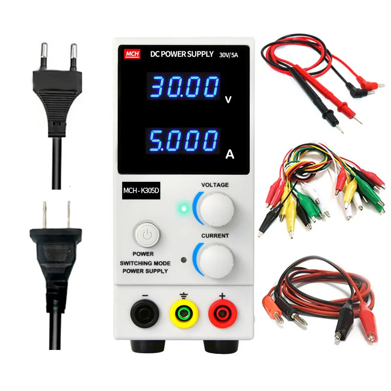 MCH K305D Лаборатория источника питания высокой точности 4 цифры дисплей 30V 5A