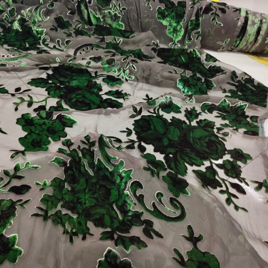 

Hollow Mulberry Silk Bottom Cotton Velvet Dress Cheongsam Shirt Short Shawl Apparel Fabric