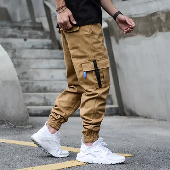 

Multi Pockets Cargo Pants Men's Jeans Khaki Black Color American Street Style Hip Hop Jeans Men Fashion Classical Jogger Pants