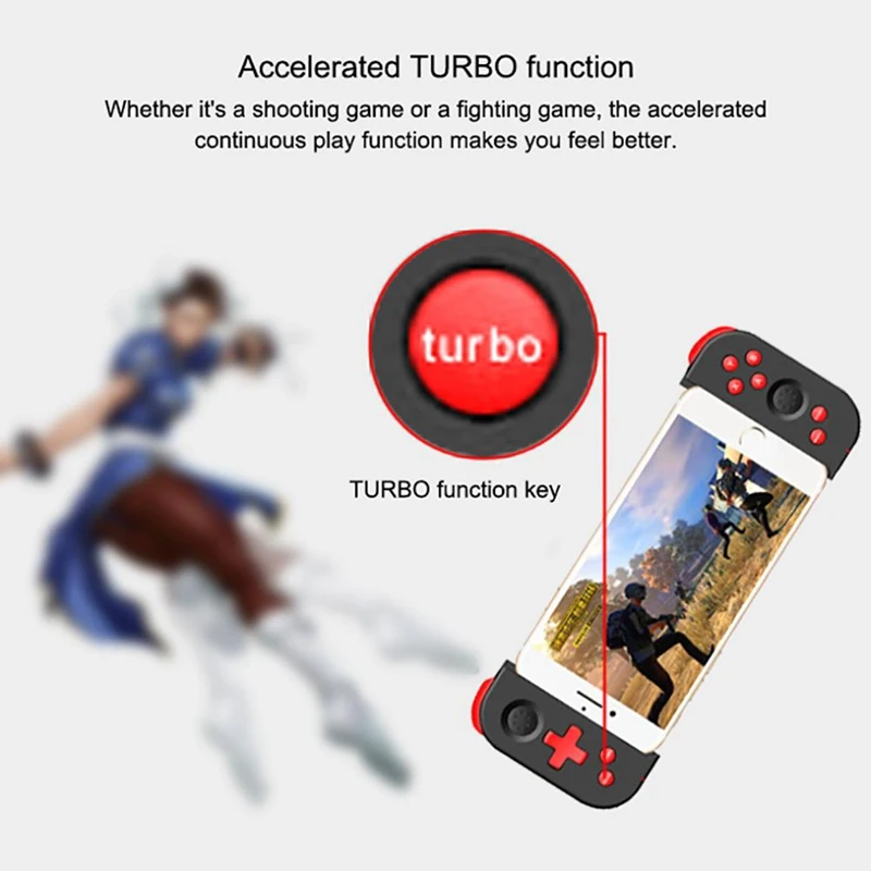  X6 Pro Bluetooth 2.4G Wireless Gamepad with Turbo Function Phone Game Controller for PUBG for IOS A
