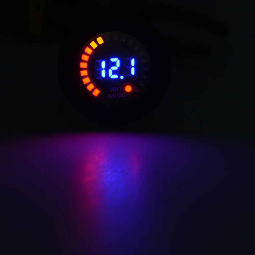 

12 V Battery Gauge Voltmeter Waterproof Led Mini Car Motorcycle Portable Digital Display Vehicle Accessories Colorful Screen
