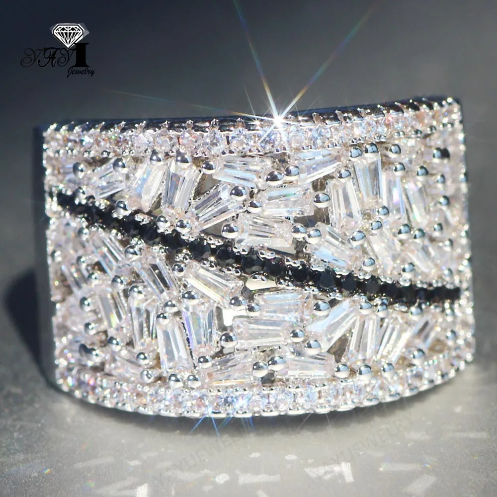 

YaYI Jewelry Fashion Princess Cut Prong Setting White Cubic Zirconia Silver Color Engagement Wedding Party Leaves Gift Rings