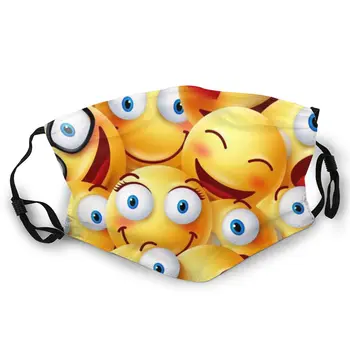 

Funny Expression Double-sided printed dustproof and windproof mask, can be cleaned and reused, suitable for outdoor sports