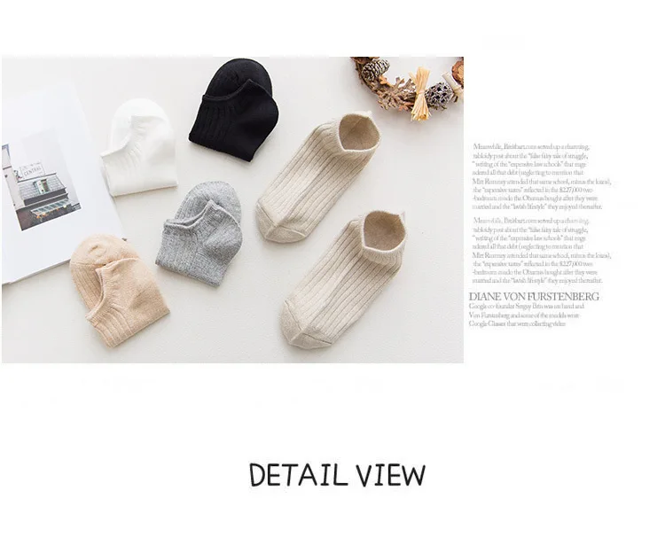 Spring And Summer New Style Japanese-style Classic Vertical Stripe Women's Sports Casual No-show Socks Manufacturers Wholesale P