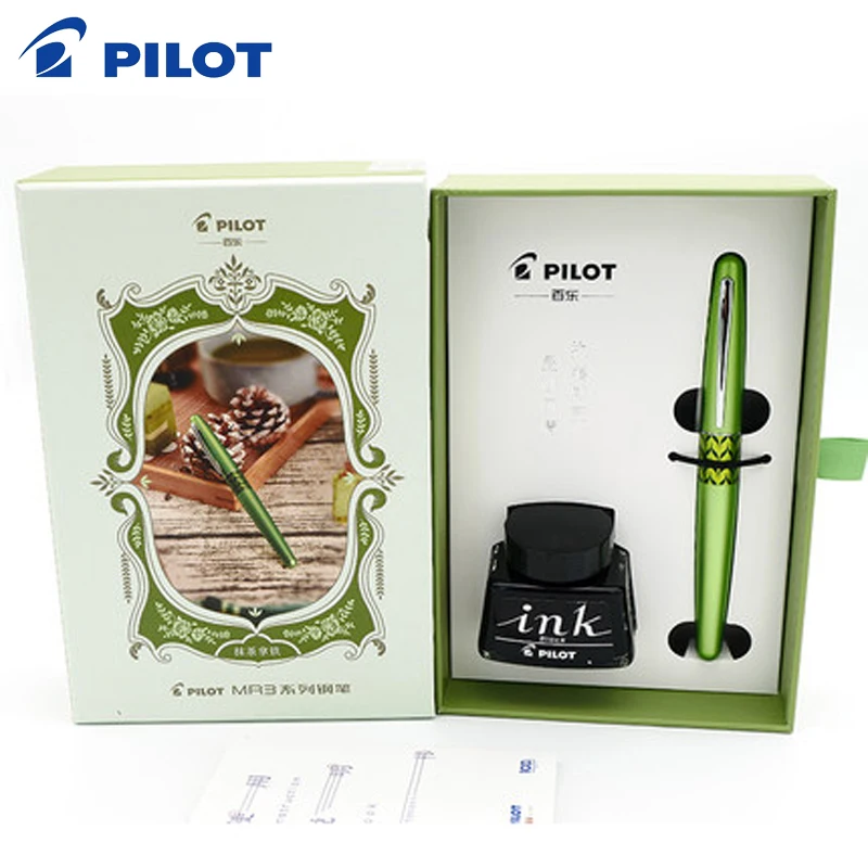 Перьевая ручка PILOT 88 г, FP-MR3, подарочный набор, Студенческая Авторучка со словами, перьевая ручка, бизнес-подарок с чернилами 30 мл+ поворотная ручка