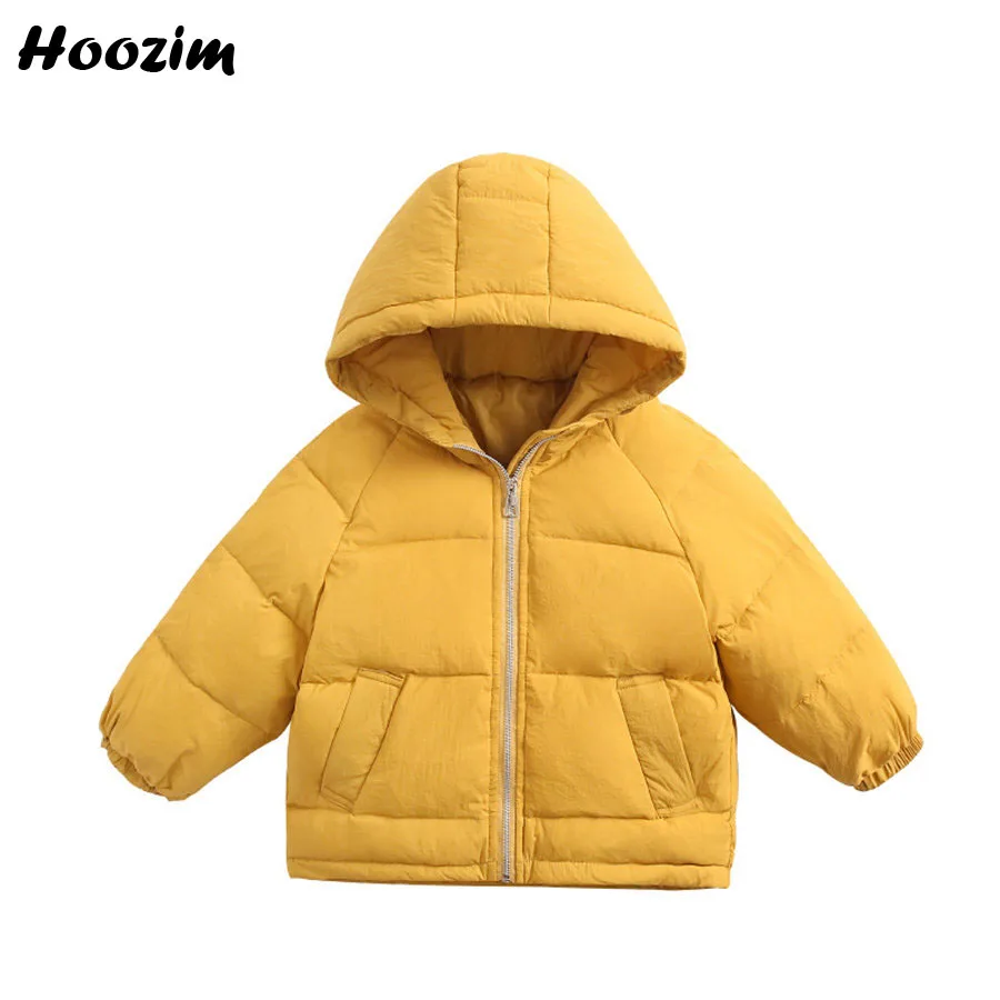 

2019 White Duck Down Jacket For Boys 3-9 Years Fashion Blue Solid Hooded Outerwear Children Winter Scalloped Hem Coat For Girls
