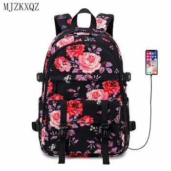 

Mjzkxqz New Women Nylon Waterproof Backpack For Women School Bags For Teenage Girs Female Travel Backpack Multi Pocket Mochilas