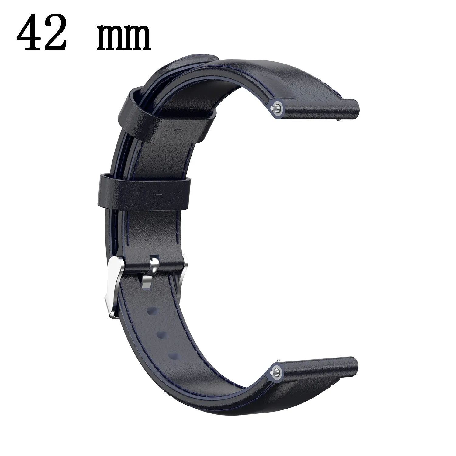 42mm Dark Blue Натуральная масло воск кожаный ремешок Смарт часы заменить для Huami Amazfit GTR 42 мм 47 мм ремешок браслет Wtachband - Цвет: 42mm Dark Blue