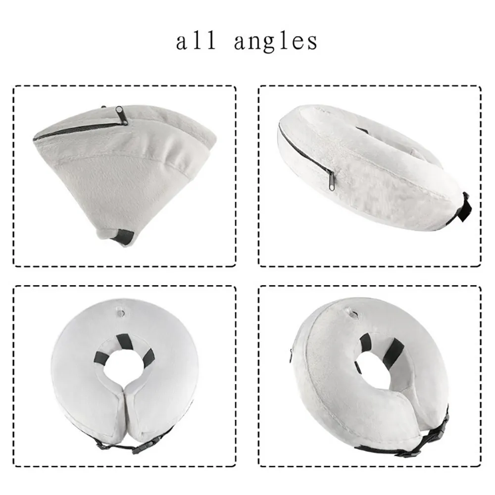 Inflatable Pet Supplies Cat Dog Recovery Wound Healing Protective Collar Anti-Bite PVC Comfortable E-Collar Dropshiping