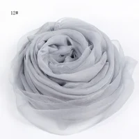 100x170cm Women 100% Natural Silk Scarf Shawl Female Pure Silk Scarves Wraps Solid Color Plus Size Shawls Long Beach Cover-ups 1