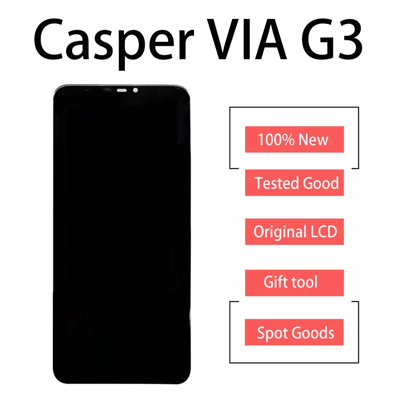 

New LCD for Casper VIA G3 G 3 LCD Screen LCD Display Touch Screen Digitizer LCD Screen Assembly Phone Repair Part Replacement