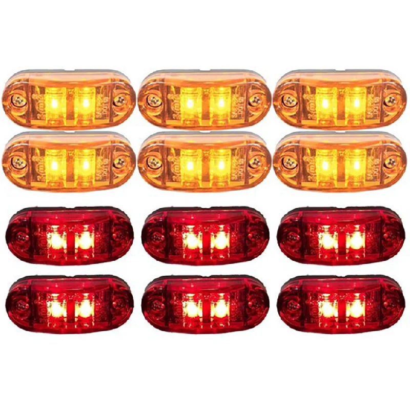 

30V 2 LED Trailer Truck Lorry Tail Brake Stop Running Turn Signal Light