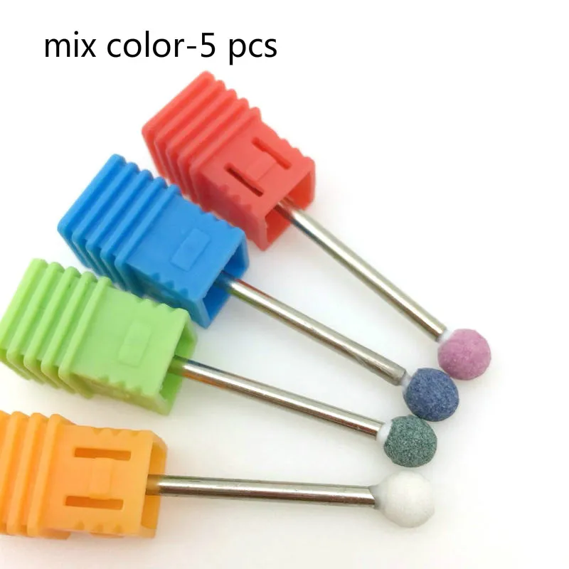 5 шт. кварцевые сверла для ногтей полировочные шлифовальные головки наборы маникюрный набор Инструменты для маникюра - Цвет: No.05